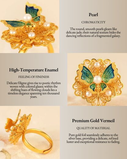Gold Vermeil Dielianha Butterfly Ring