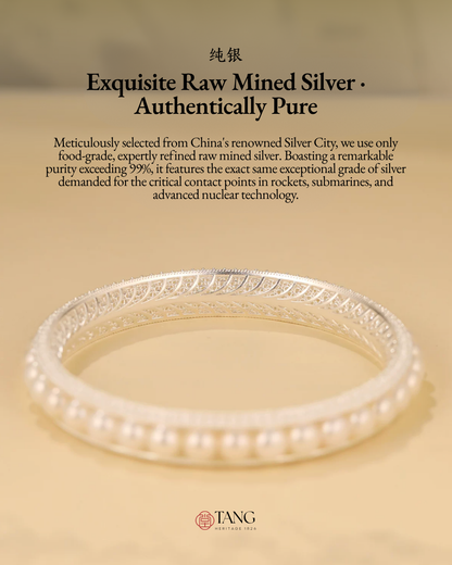 Gold Vermeil Empress Pearl Bangle