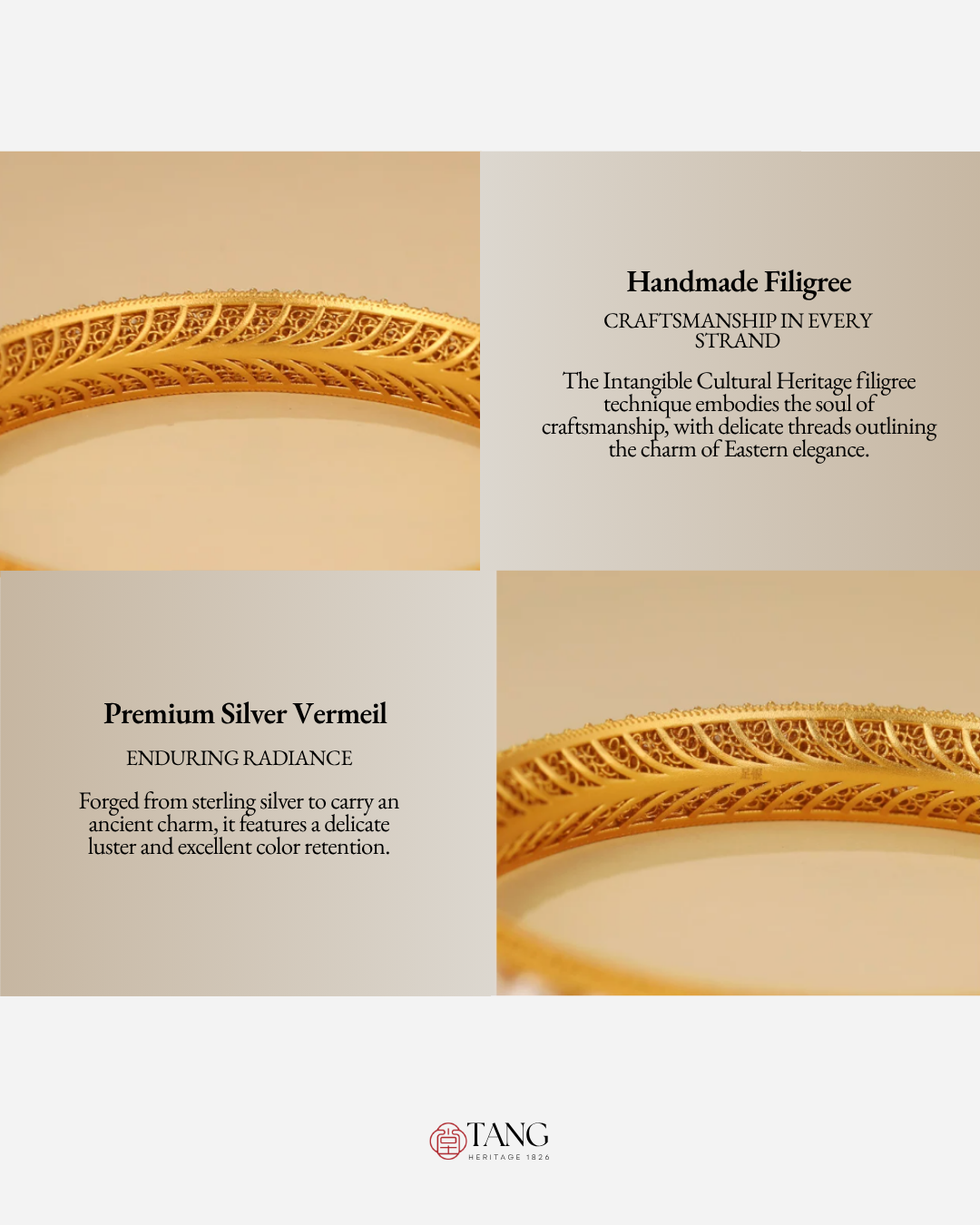 Gold Vermeil Empress Pearl Bangle