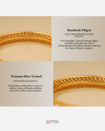 Gold Vermeil Empress Pearl Bangle