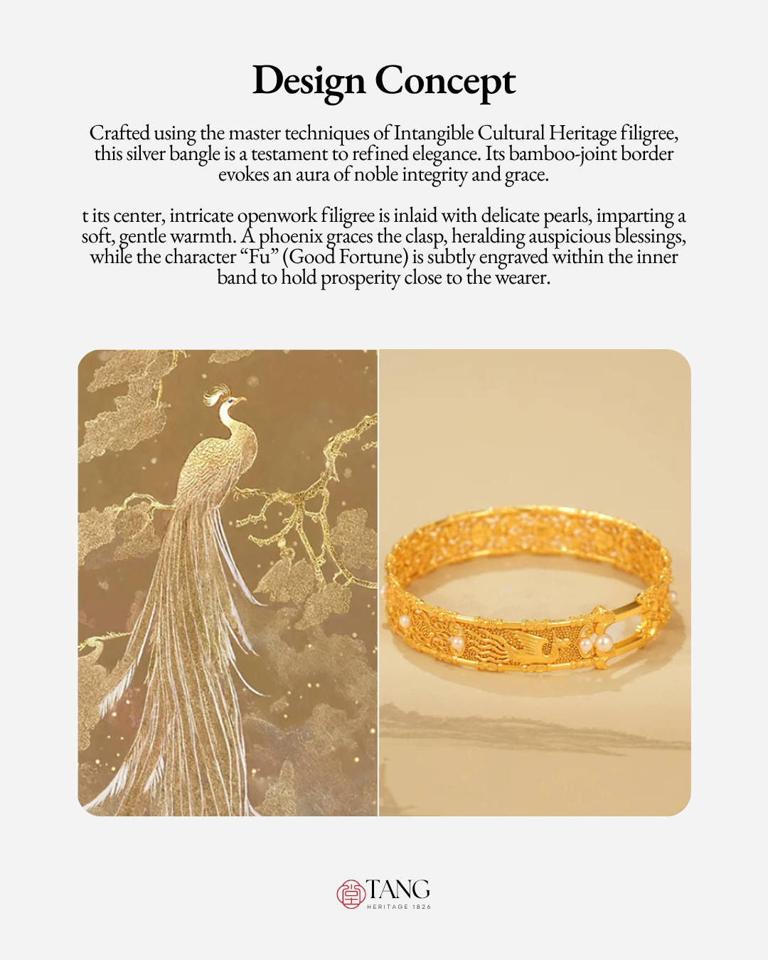 Gold Vermeil Fortune Phoenix Bangle