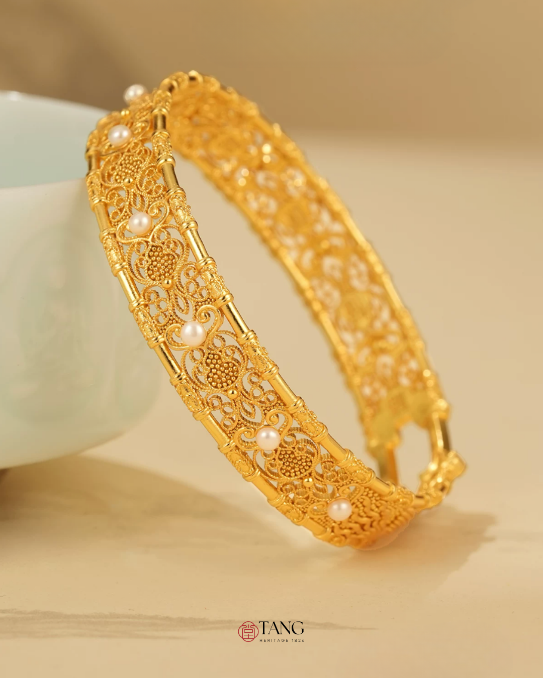 Gold Vermeil Fortune Phoenix Bangle