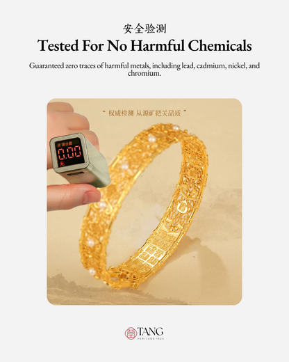Gold Vermeil Fortune Phoenix Bangle