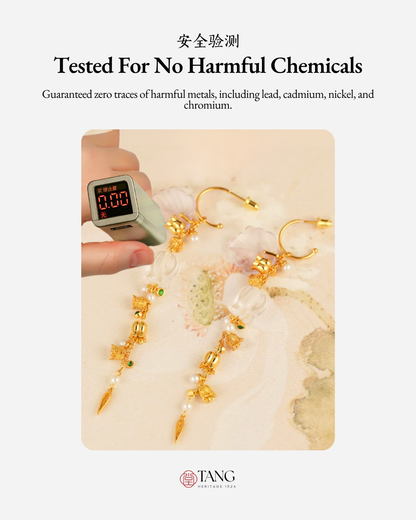 Gold Vermeil Lily of the Valley Bell Drop Earrings
