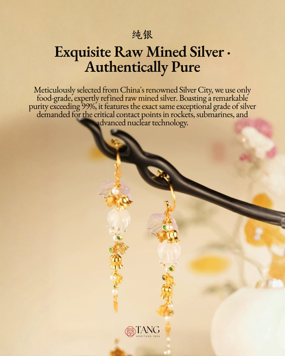 Gold Vermeil Lily of the Valley Bell Drop Earrings
