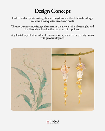 Gold Vermeil Lily of the Valley Bell Drop Earrings