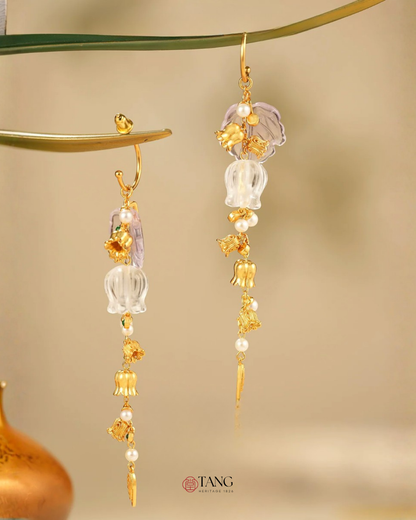 Gold Vermeil Lily of the Valley Bell Drop Earrings
