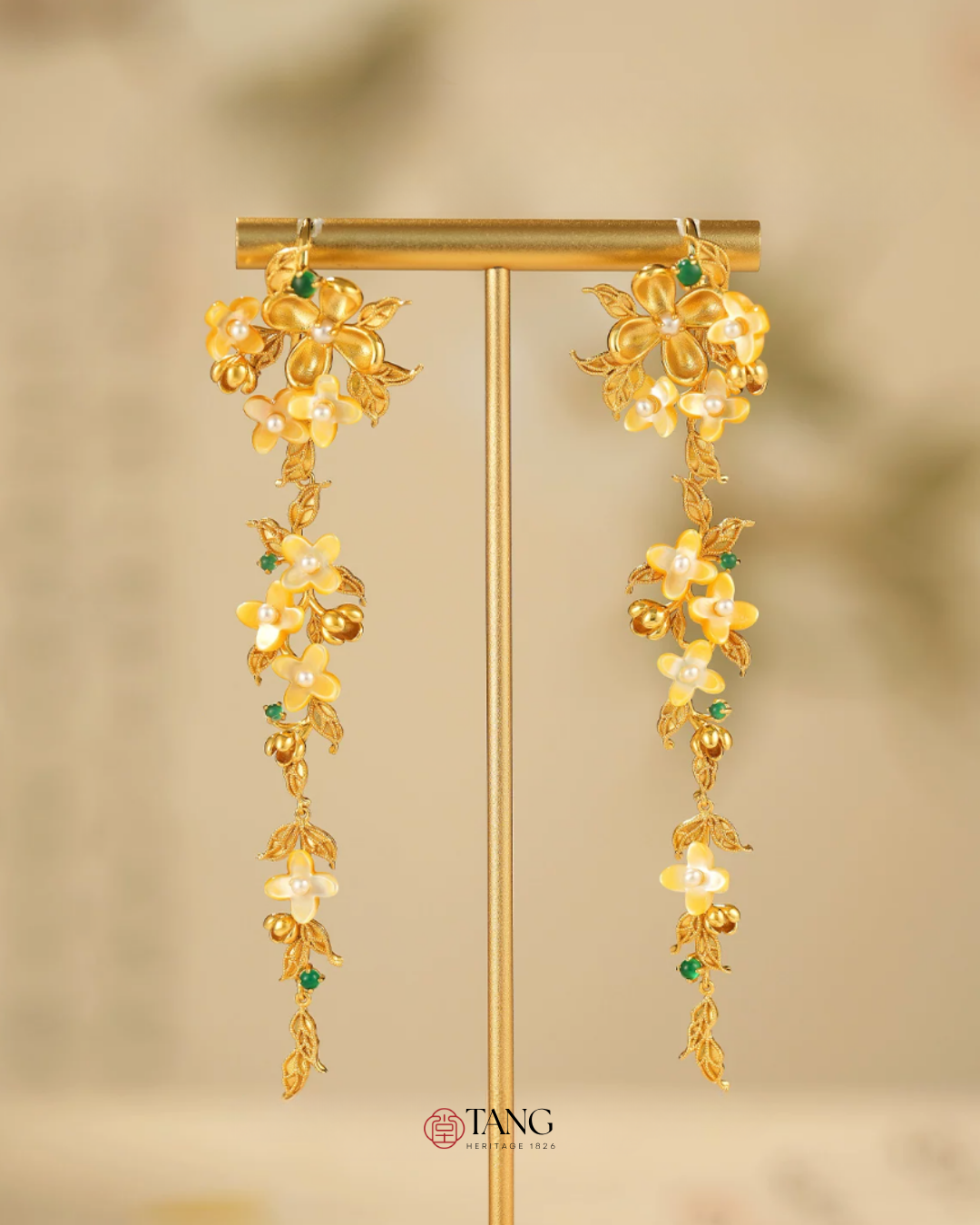 Gold Vermeil Osmanthus Bloom Drop Earrings