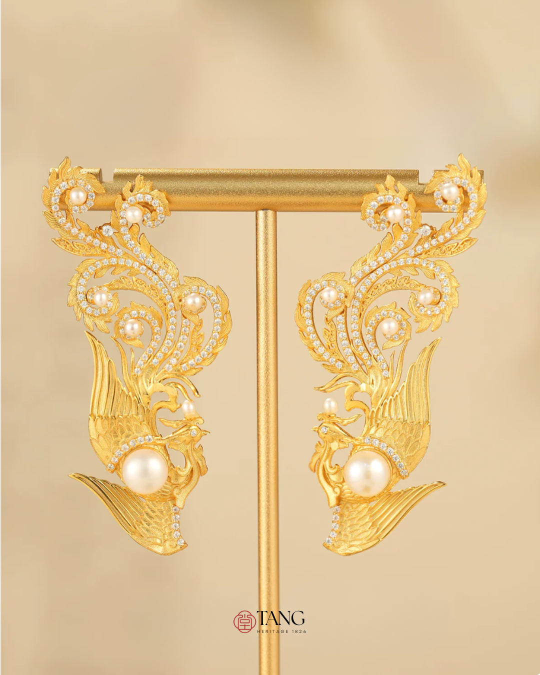 Gold Vermeil Phoenix in Flight Earrings