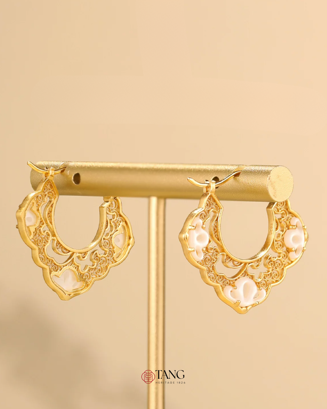 Gold Vermeil Ruyi Cloud Hoop Earrings