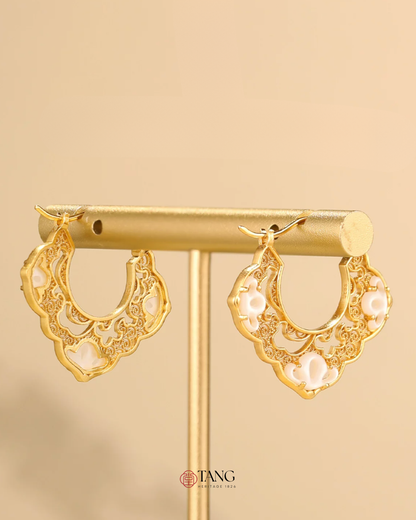 Gold Vermeil Ruyi Cloud Hoop Earrings