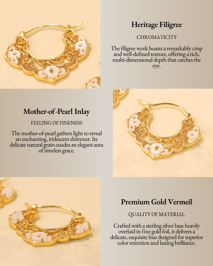 Gold Vermeil Ruyi Cloud Hoop Earrings