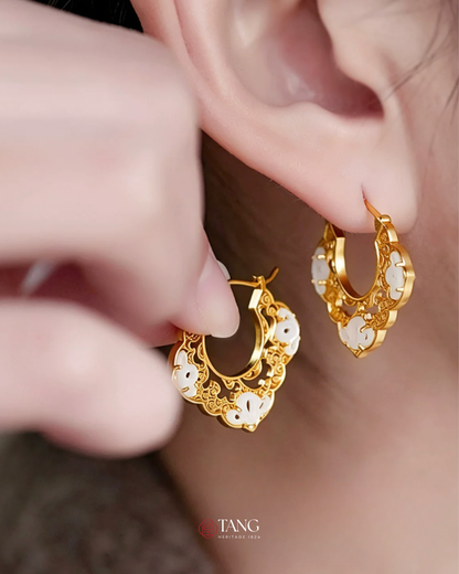 Gold Vermeil Ruyi Cloud Hoop Earrings