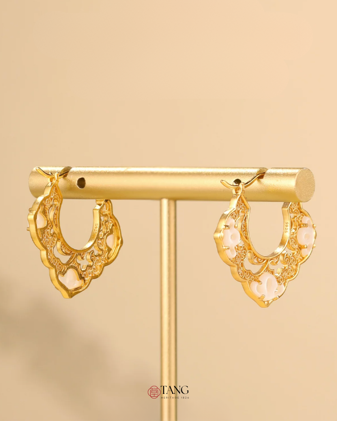 Gold Vermeil Ruyi Cloud Hoop Earrings
