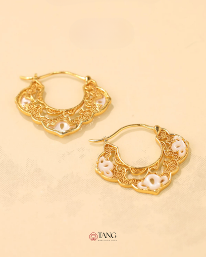 Gold Vermeil Ruyi Cloud Hoop Earrings
