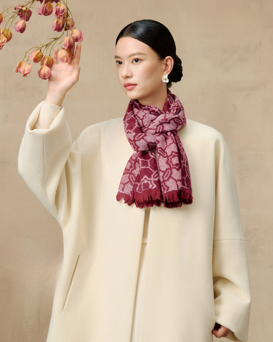 Heritage Lattice Cashmere Scarf