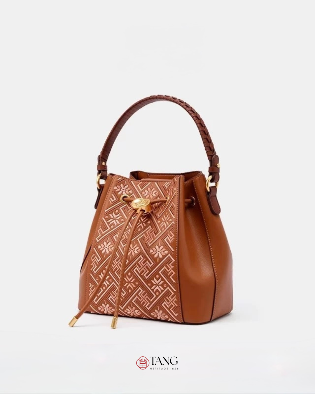 Tang Red 22 Embroidered Meiju Zhuang Brocade Backpack