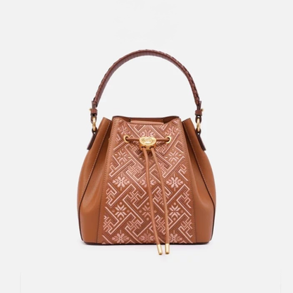 Tang Red 22 Embroidered Meiju Zhuang Brocade Backpack