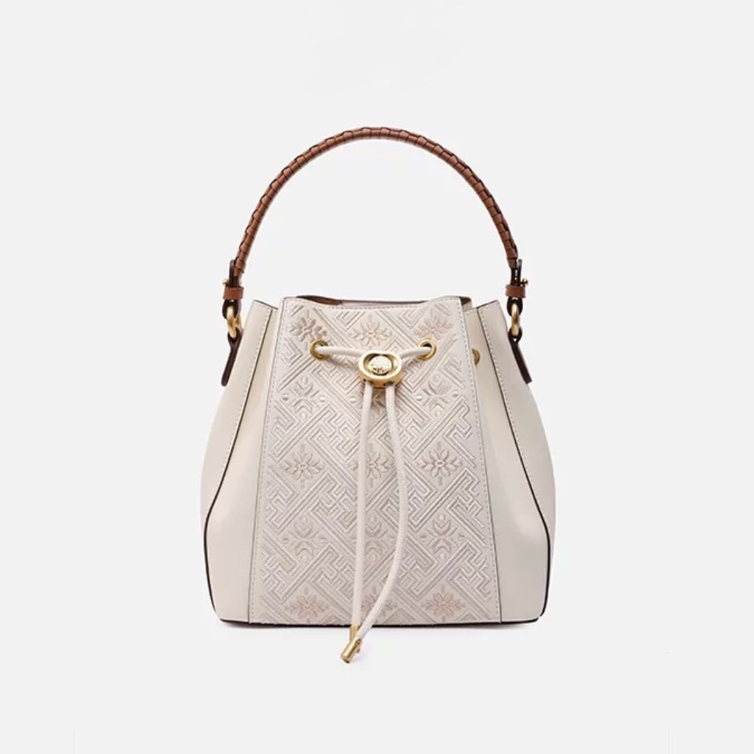Tang Red 22 Embroidered Meiju Zhuang Brocade Backpack