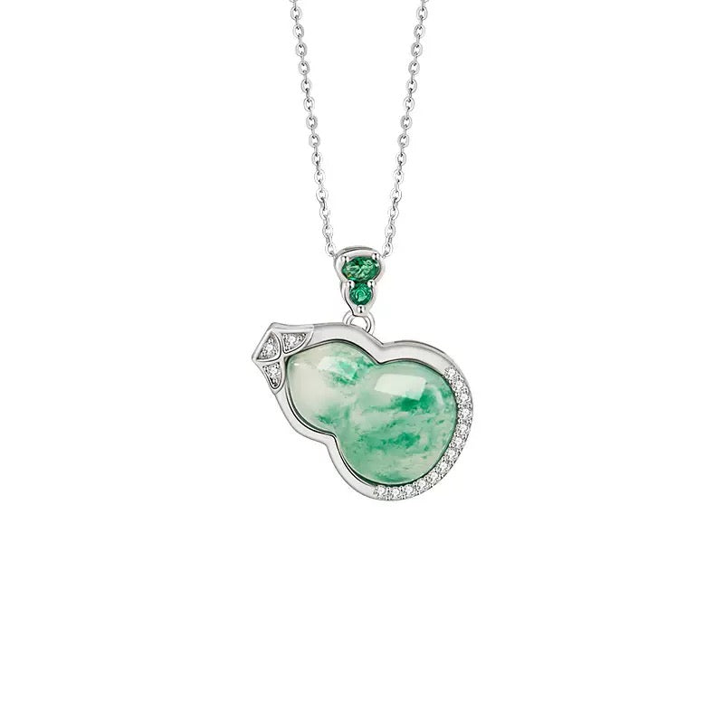 Mountain Mist African Jade Fortune Gourd Jewellery Set
