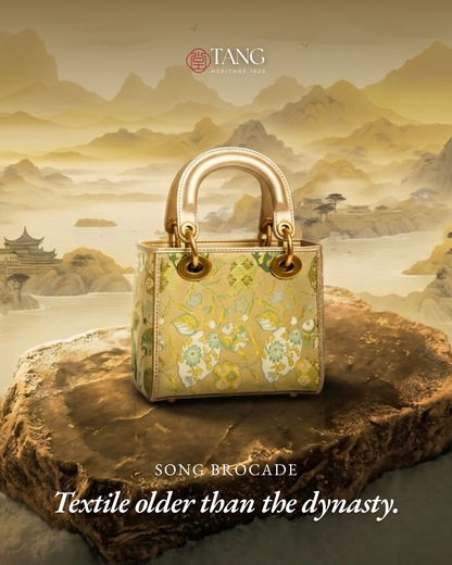Tang Gold 17 Gilded Vines Song Brocade Bag
