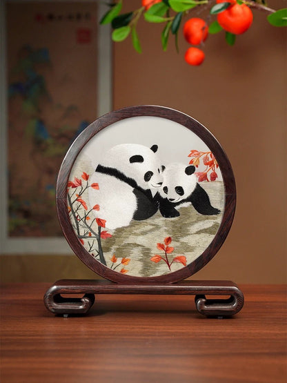 Su Embroidery Wood Ornament (One Design, Double-Sided)