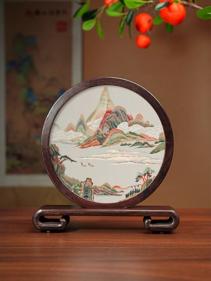 Su Embroidery Wood Ornament (One Design, Double-Sided)