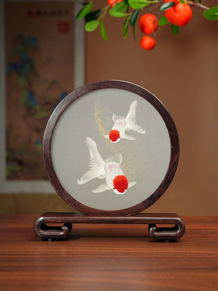 Su Embroidery Wood Ornament (One Design, Double-Sided)