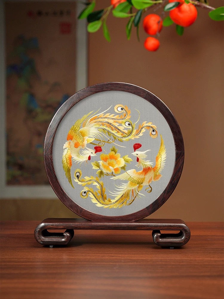Su Embroidery Wood Ornament (One Design, Double-Sided)