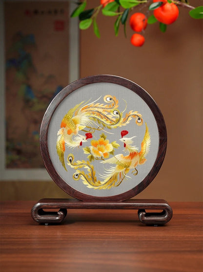 Su Embroidery Wood Ornament (One Design, Double-Sided)