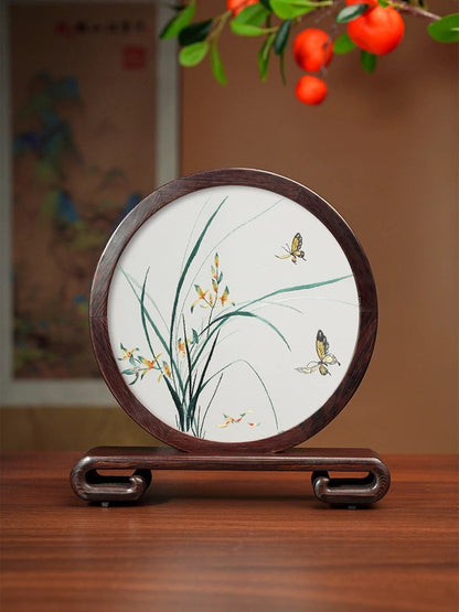 Su Embroidery Wood Ornament (One Design, Double-Sided)
