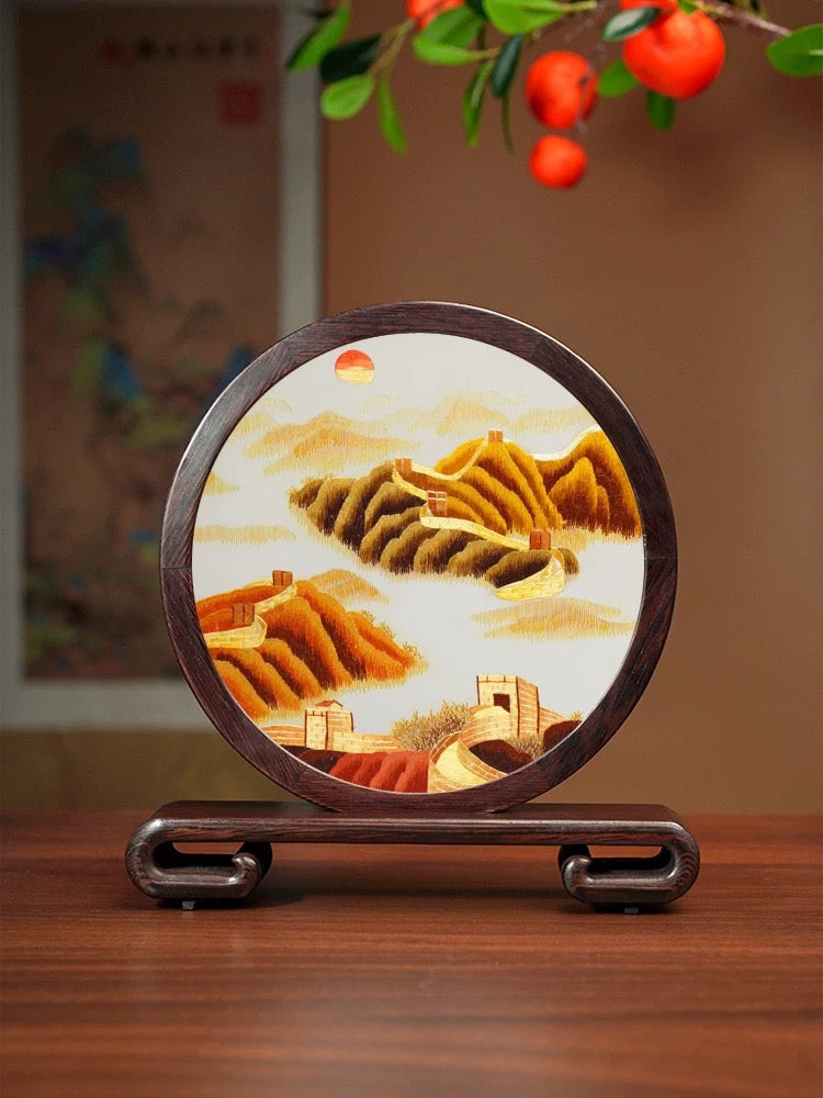 Su Embroidery Wood Ornament (One Design, Double-Sided)