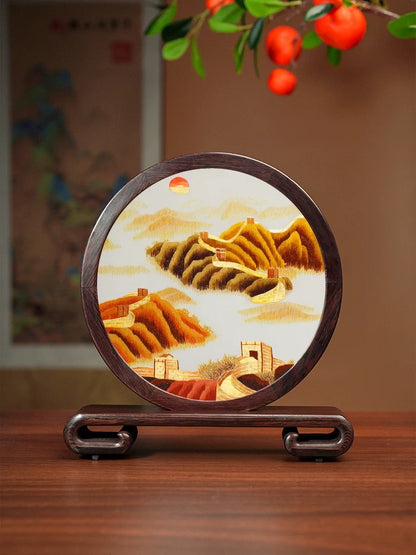 Su Embroidery Wood Ornament (One Design, Double-Sided)