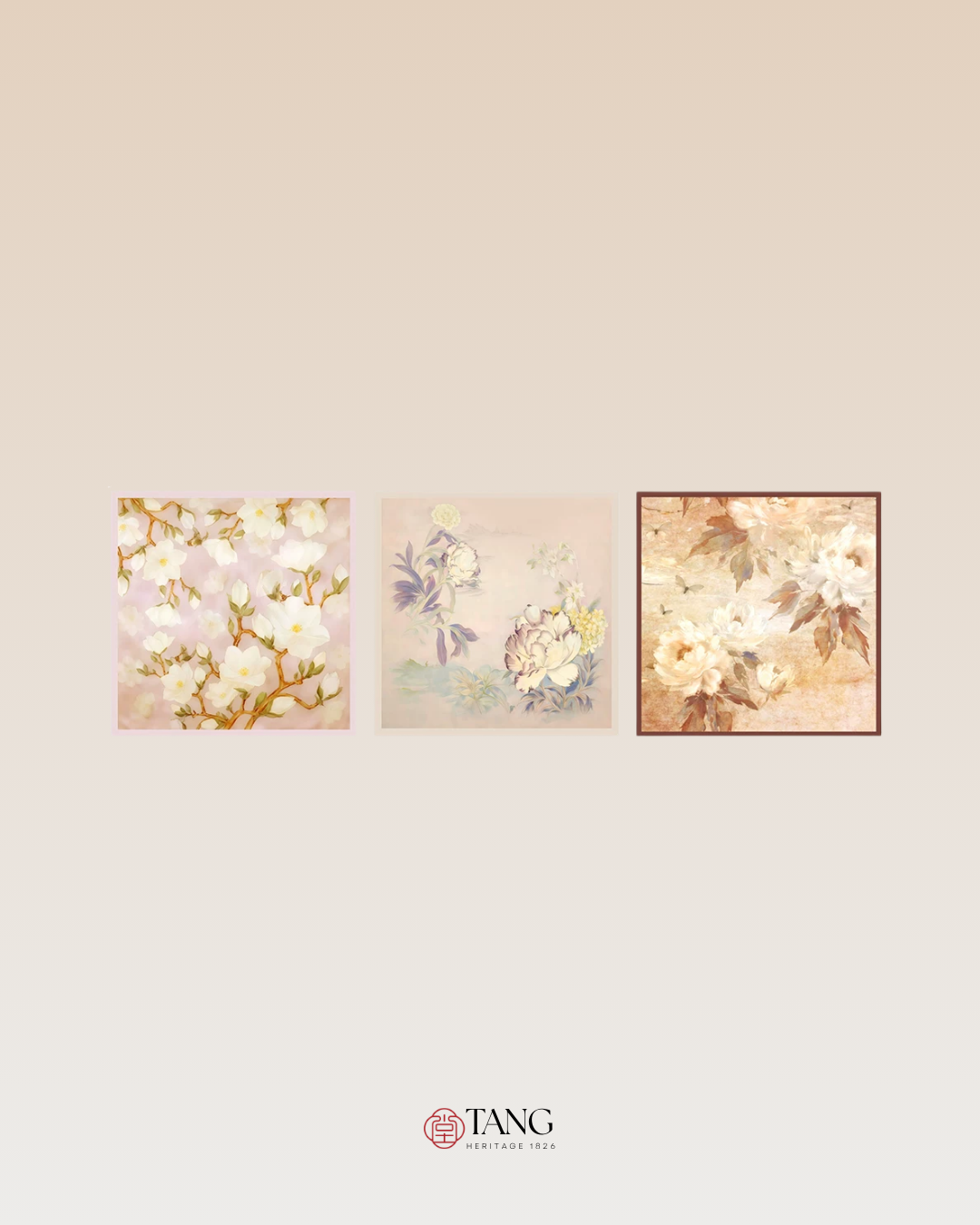 Ink-Washed Blossoms Double-Sided Printed Mulberry Silk Square Scarf