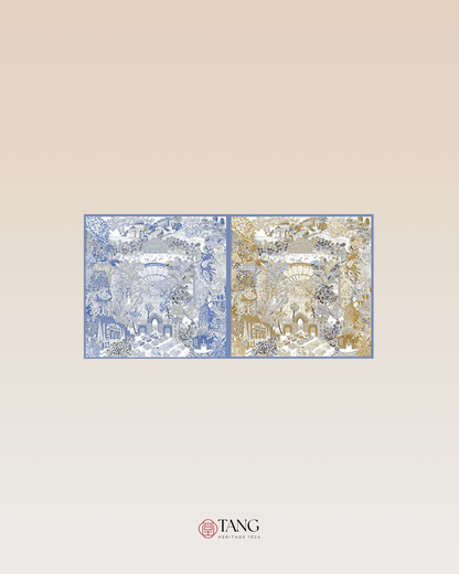 Island Grove Reversible Silk-Wool Jacquard Square Scarf