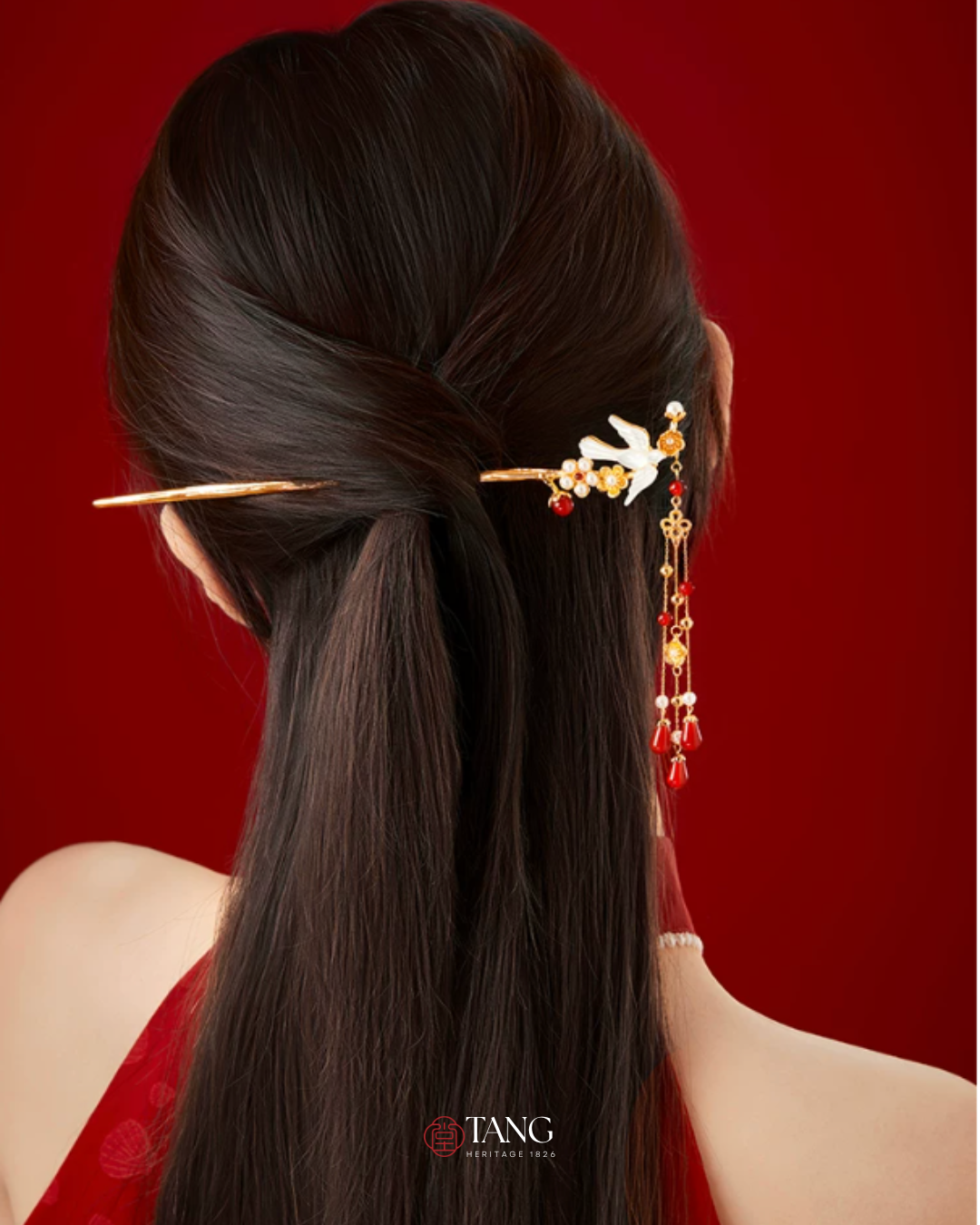 Joy on the Plum Branch Tassel Hairpin