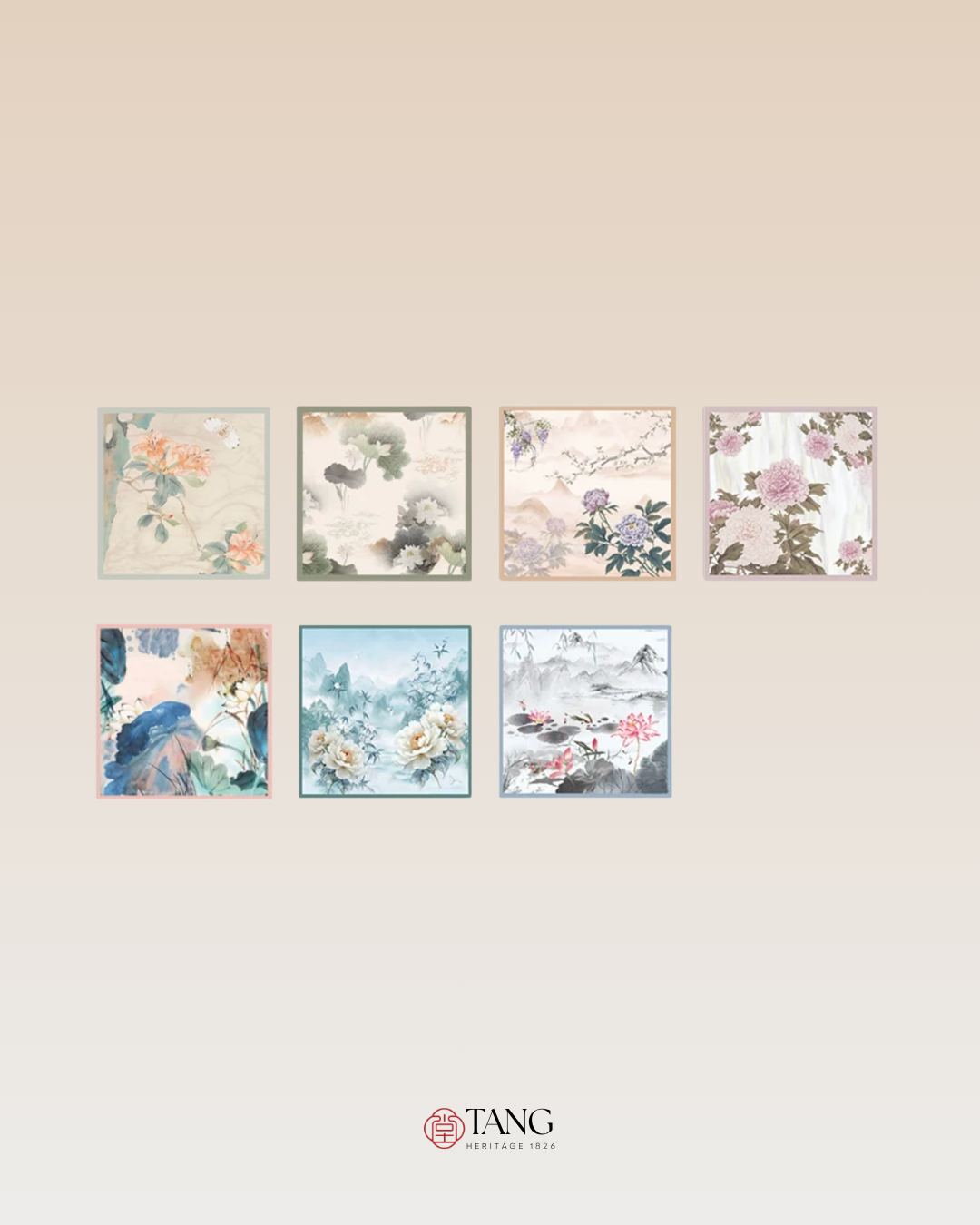 Lingering Fragrance Printed Mulberry Silk Square Scarf