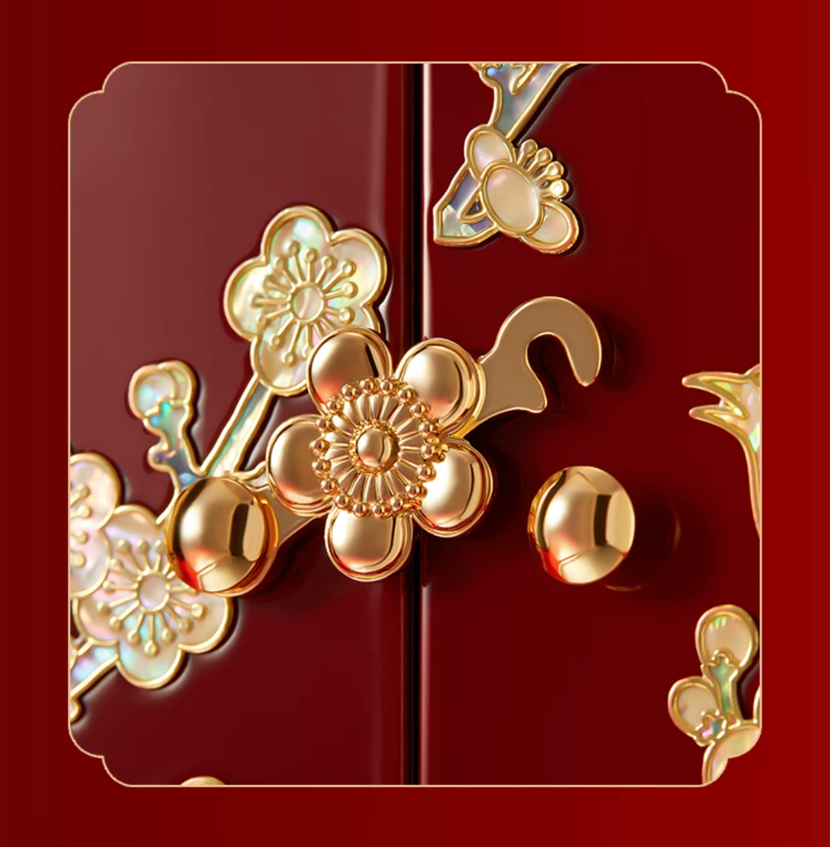 Magpie on Plum Blossom Mirror and Jewellery Box Gift Set