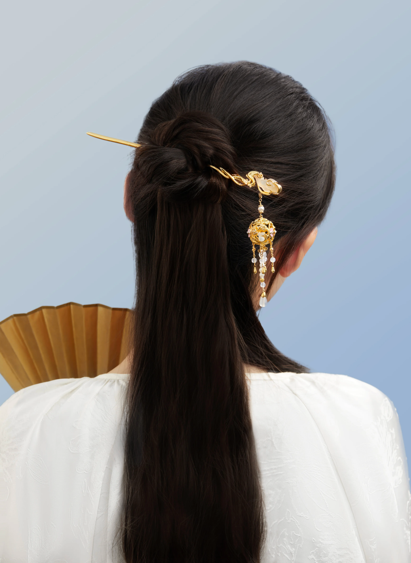 Moon Rabbit Among Clouds Hairpin