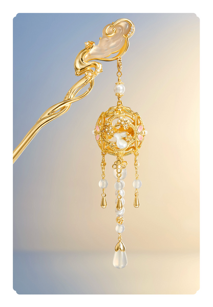 Moon Rabbit Among Clouds Hairpin