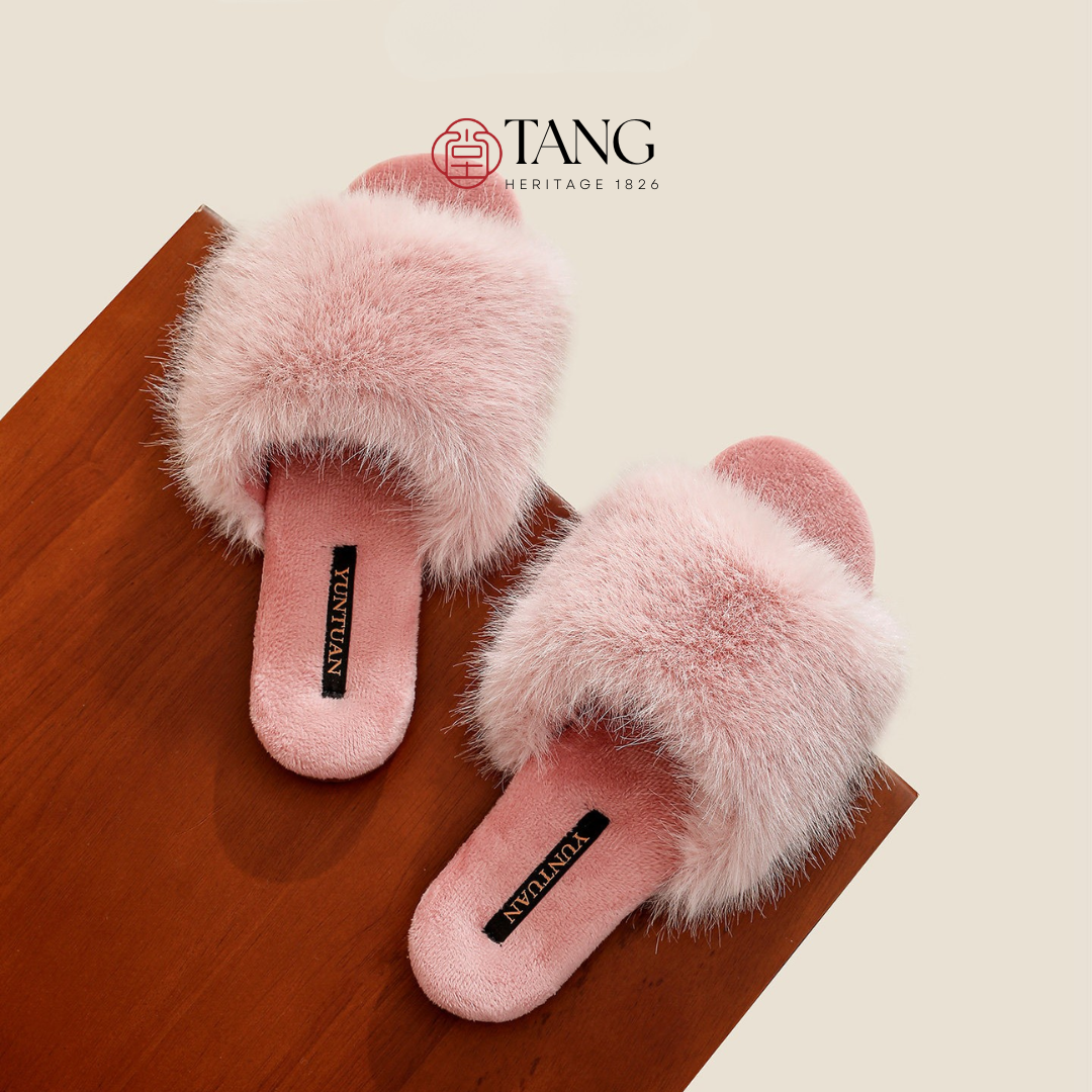 Moon Rabbit Faux Fur Women Indoor Slipper