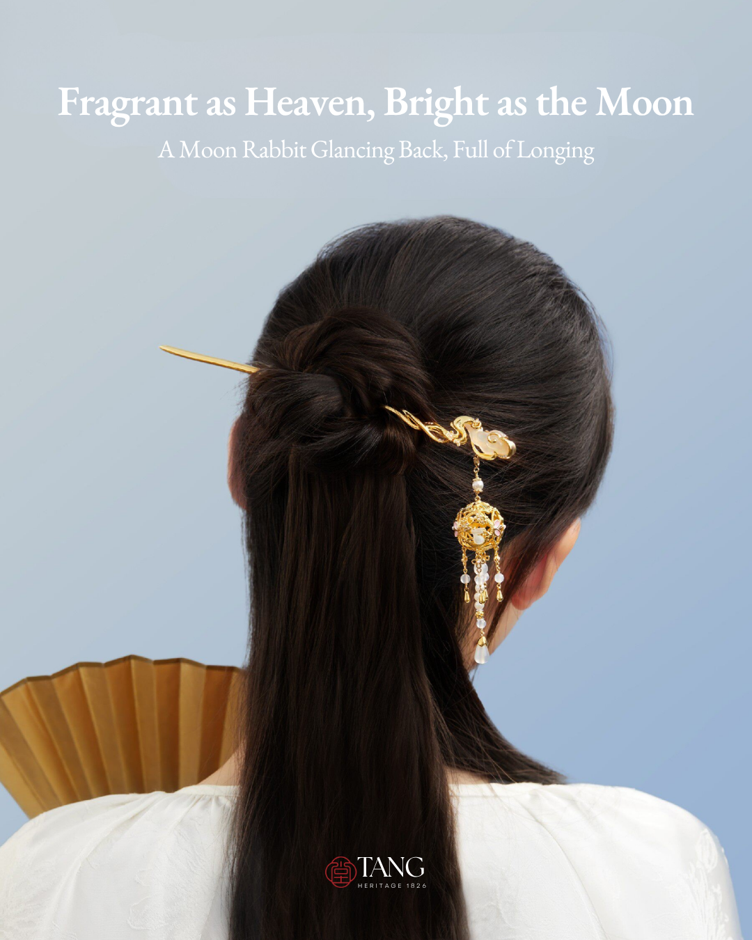 Moon Rabbit Among Clouds Hairpin