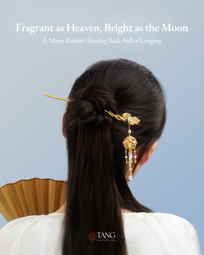 Moon Rabbit Among Clouds Hairpin
