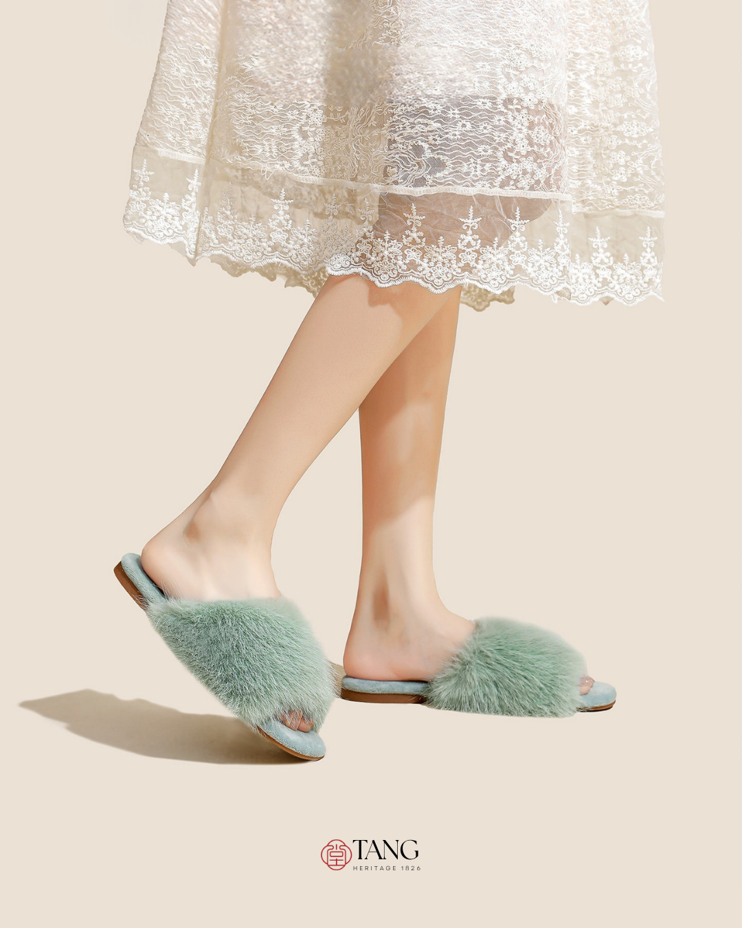 Moon Rabbit Faux Fur Women Indoor Slipper