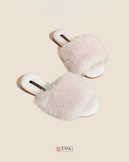 Moon Rabbit Faux Fur Women Indoor Slipper