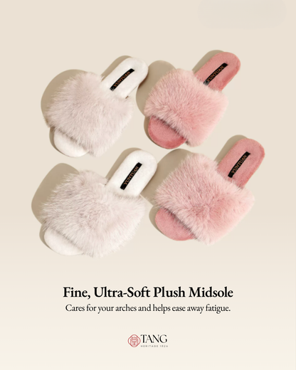 Moon Rabbit Faux Fur Women Indoor Slipper
