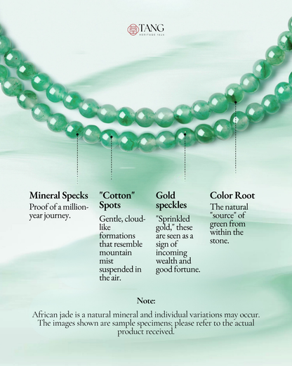 Mountain Mist African Jade Dual-Loop Beaded Bracelet
