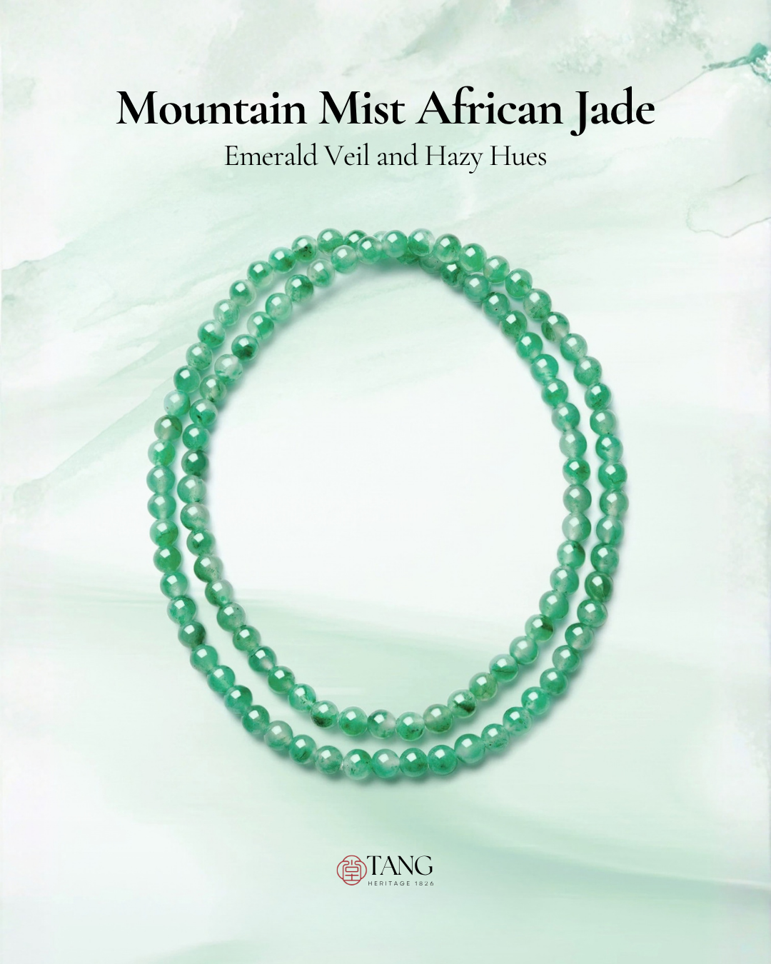 Mountain Mist African Jade Dual-Loop Beaded Bracelet