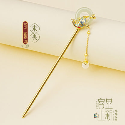 Eternal Joy Jade Ring Hairpin