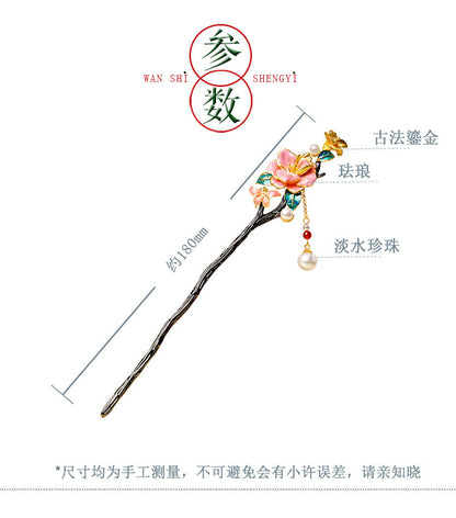 November Flower Goddess Camellia Hairpin
